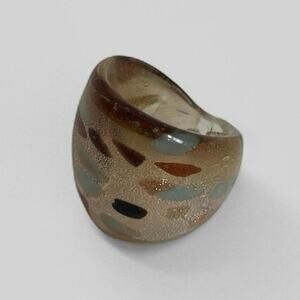 Chunky Vintage Colorful Thick Funky Clear Ring